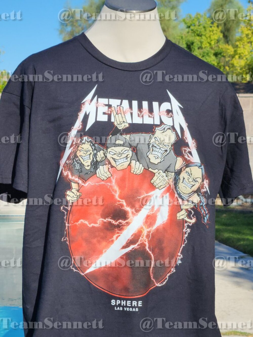 Metallica Sphere Shirt / Band Cartoon / Life Burns Faster / Las Vegas 2026 / 27